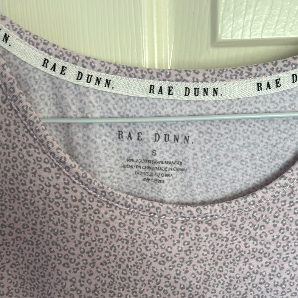 Rae Dunn Pink Leopard Print Top - Picture 2 of 5